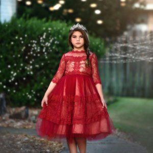 Trish Scully Aimee Dress - Crimson